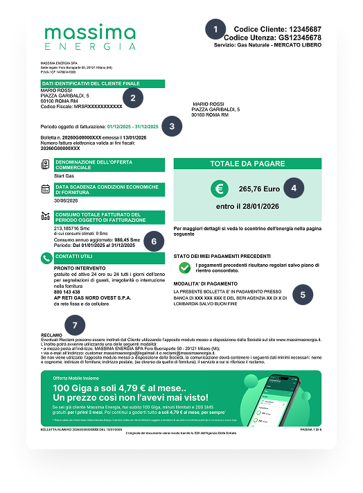 frontespizio bolletta 3.0